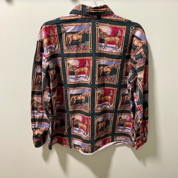 Vintage Ralph Lauren x Bushwacker Equestrian Horse Button Up Long Sleeve Shirt - Picture 5 of 5